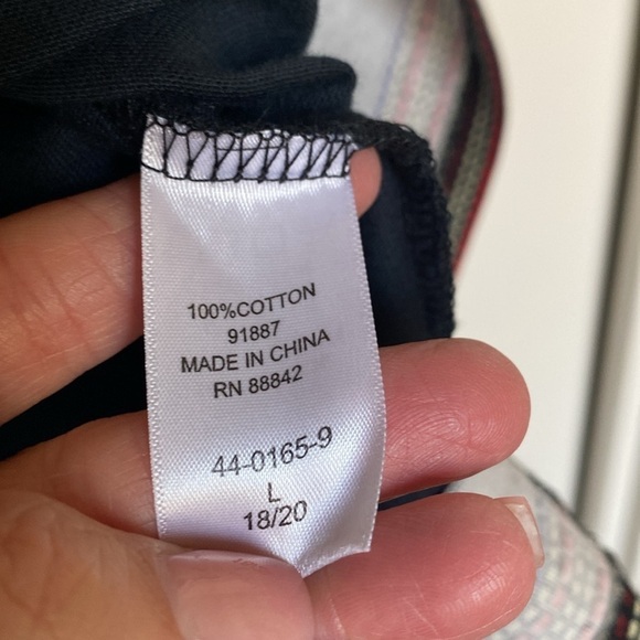 Tallissime Aztec print Embroidered dress Womens L Midi Black Cotton Artsy Boho - Picture 6 of 7